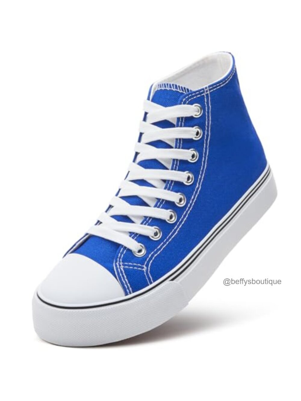 Womens High Top Canvas Sneakers Lace-Up Casual Tennis Walking Shoes
